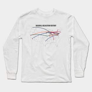 MLB Relocation Map Long Sleeve T-Shirt